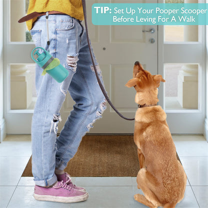 Portable Dog Poop Scooper With Built-in Poop Bag Dispenser