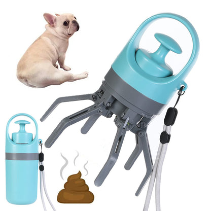 Portable Dog Poop Scooper With Built-in Poop Bag Dispenser