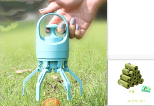 Portable Dog Poop Scooper With Built-in Poop Bag Dispenser