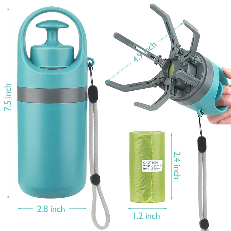 Portable Dog Poop Scooper With Built-in Poop Bag Dispenser