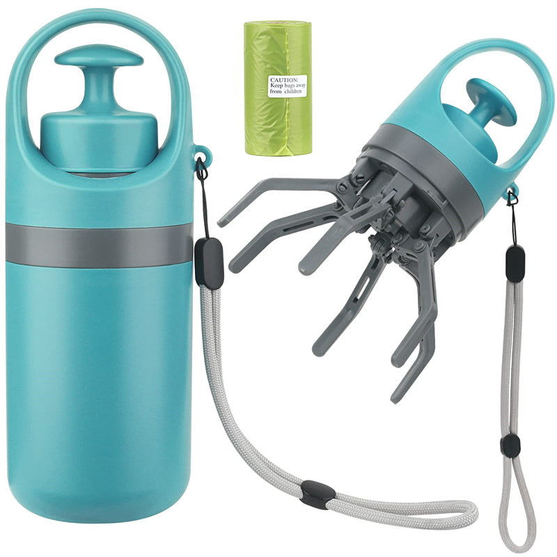 Portable Dog Poop Scooper With Built-in Poop Bag Dispenser